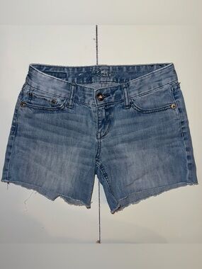 Express Light Blue Sparkle Denim Shorts